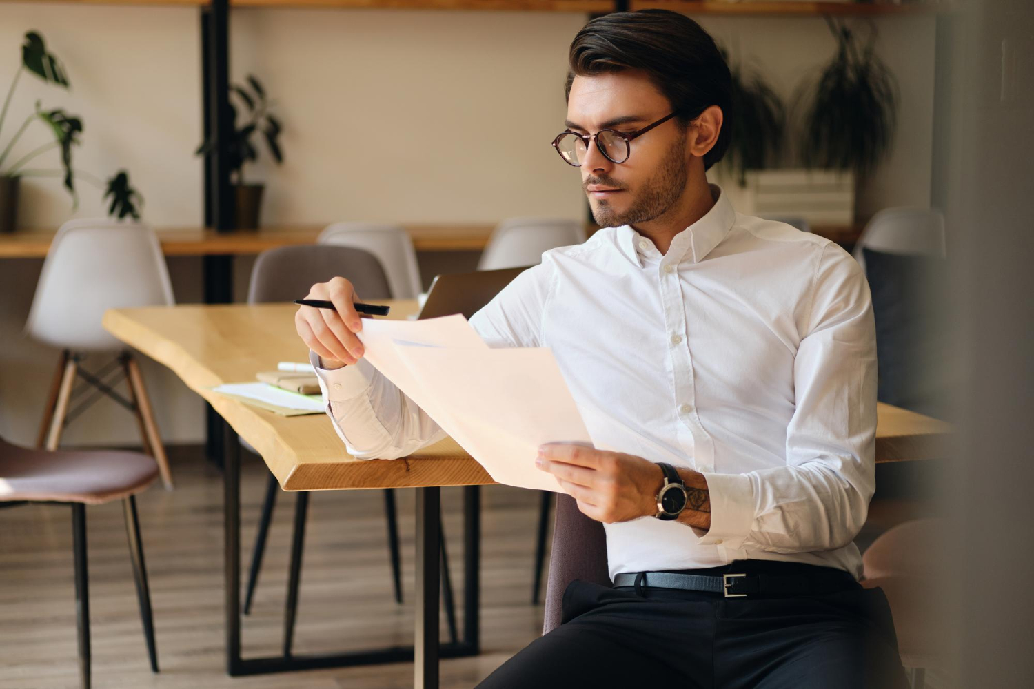 1.UK business owner reviewing commercial energy contract renewal
